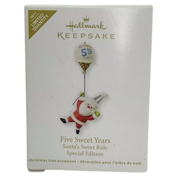 Hallmark Keepsake 2011 Five Sweet Years Santa's Sweet Ride Special Edition - Picture 7 of 9